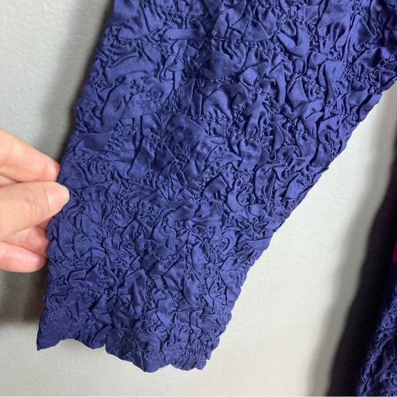 NWT Mara Hoffman Freya Popcorn midi Dress long sleeve blue and pink Plus size 3X - Picture 9 of 12